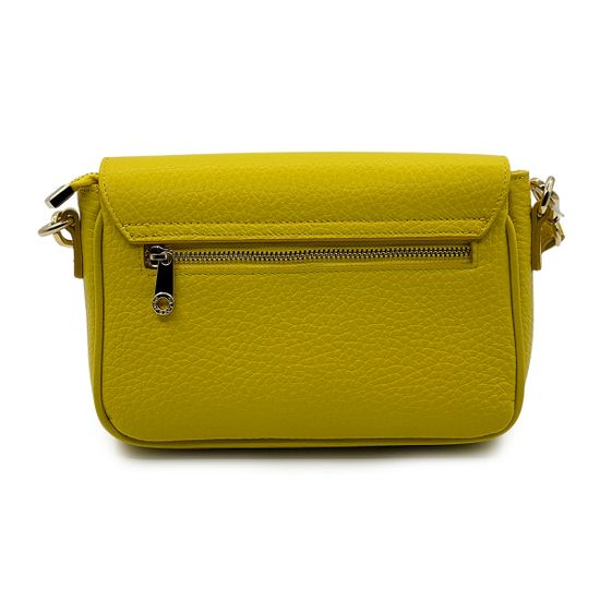 Сумка кросс-боди Di Gregorio желтая кожаная - фото 3, 8889 DG GIALLO