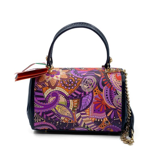 Сумка Marino Orlandi фуксия мультиколор кожаная - фото 3, 4969 MO FUXIA MULT