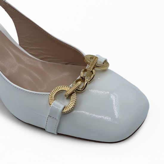 Туфли слингбэк Tiffi лакированная кожа белые - фото 6, TF26/50 TI BIANCO