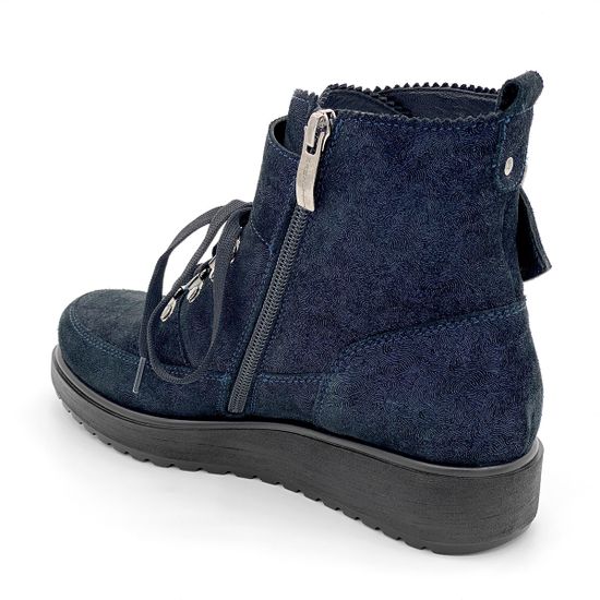 Ботинки Marzetti синие замшевые МЕХ - фото 3, 
