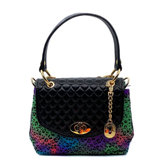 Сумка Marino Orlandi черная кожаная мультиколор - фото 1, 