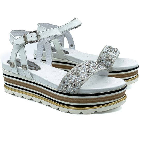 Босоножки Loretta Pettinari белые кожаные - фото 7, 