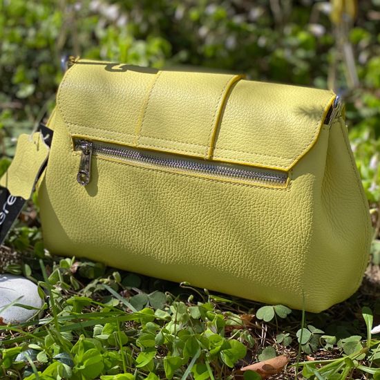 Сумка Di Gregorio желтая кожаная - фото 2, 