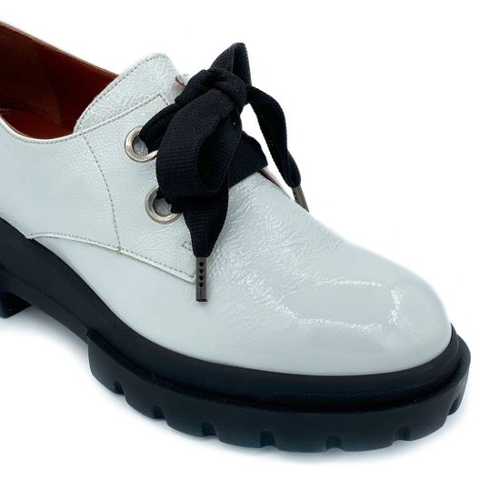 Полуботинки Mot Cle белые наплак - фото 6, 