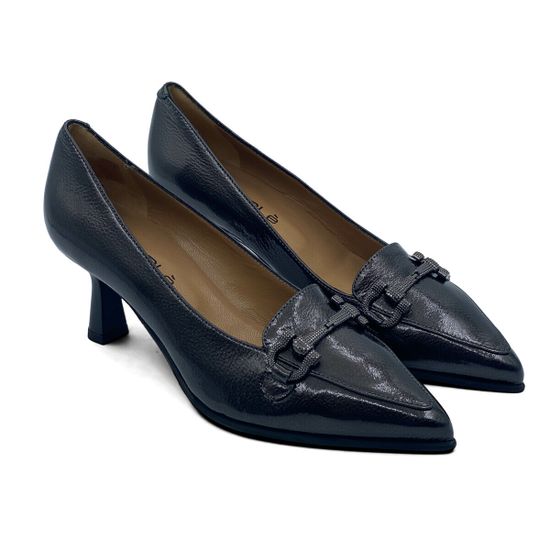 Туфли MOTCLE наплак темно-серого цвета с пряжкой - фото 8, MOT2416 MOT PEPPER