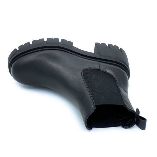 Ботинки Cover черные кожаные Байка - фото 5, 