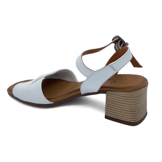 Босоножки CV COVER белые кожаные - фото 3, 268 463 COV BEYAZ DERI