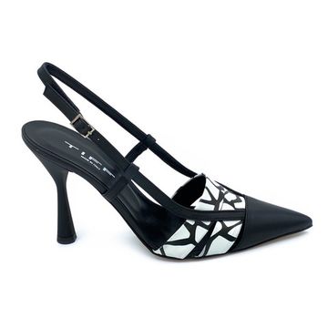 Туфли Tiffi черно-белые кожаные - фото 1, J901/90 TI GIRAFFA NERO