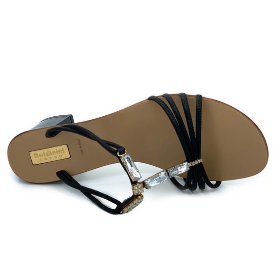 Босоножки Baldinini черные кожаные - фото 5, 