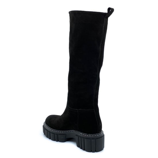 Сапоги Mimmu черные замшевые Байка - фото 3, E536E1 MIM CAMNERO