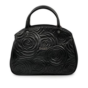 Сумка Marina Creazioni черная кожаная стеганая - фото 1, B4452 MC NERO