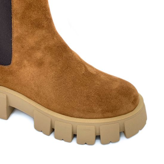 Ботинки челси Mimmu рыжие замшевые демисезонные - фото 6, M405M4 MIM FOX