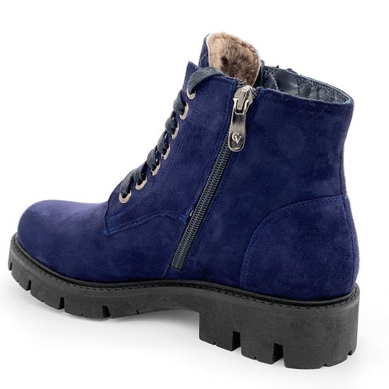 Ботинки Cover синие замшевые МЕХ - фото 3, 