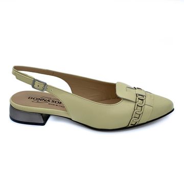 Туфли Donna Soft желто-бежевые кожаные - фото 1, MOT1976 DS KREAM
