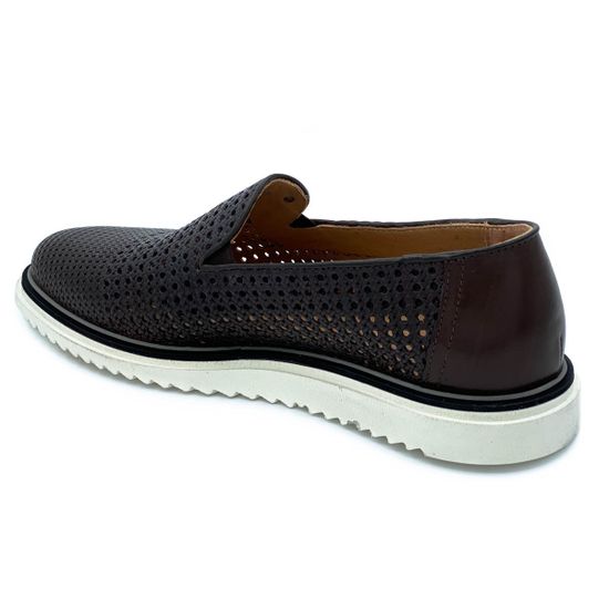 Слипоны Giampieronicola коричневые кожаные - фото 3, L40233 GPN