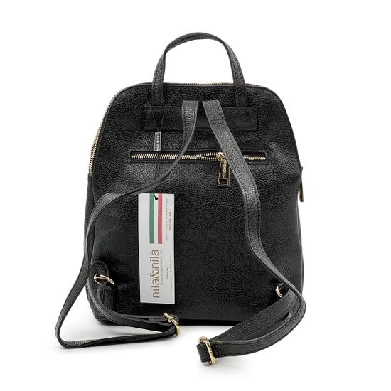 Рюкзак NILA&amp;NILA черный кожаный - фото 3, BNN7013 NIL NERO