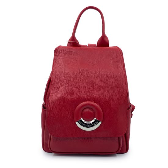 Рюкзак Di Gregorio красный кожаный - фото 1, 