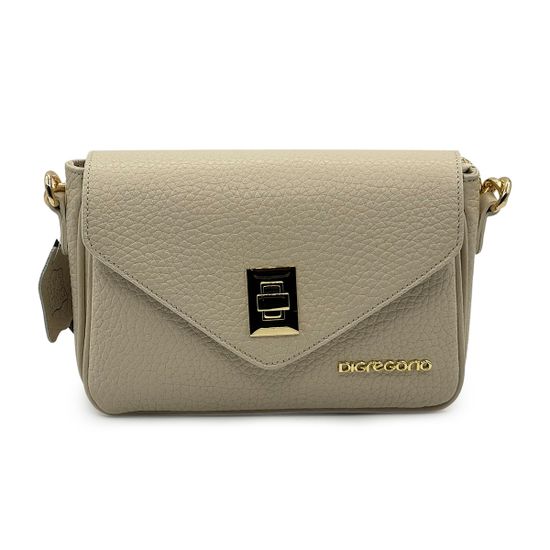 Сумка кросс-боди Di Gregorio бежевая кожаная - фото 1, 8889 DG BEIGE26