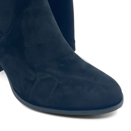 Ботфорты стрейч CVCover черные замшевые на меху - фото 6, 393859-2 COV