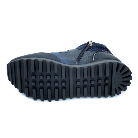 Кроссовки Giampieronicola синие кожаные утеплитель - шерсть - фото 4, 