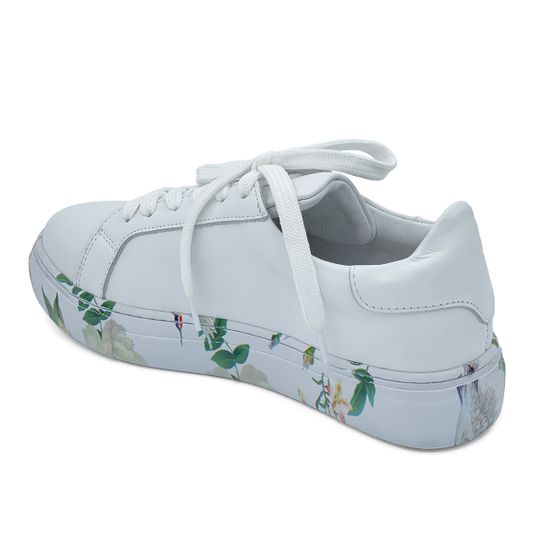 Кеды TUFFONI белые кожаные с цветной подошвой - фото 3, 5323010LL TUF