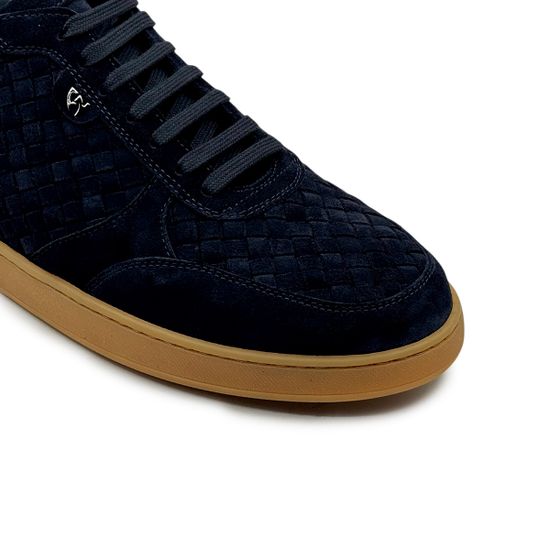 Кроссовки Giampieronicola синие замшевые - фото 6, H44580 GPN BLU