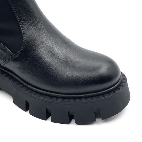 Ботинки Ilasio Renzoni черные кожа/текстиль демисезонные - фото 6, 4121 IR