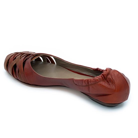Балетки Fru.it коричневые кожаные - фото 3, 
