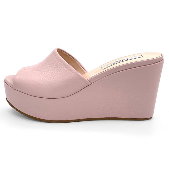 Сабо Tiffi розовые кожаные - фото 1, 