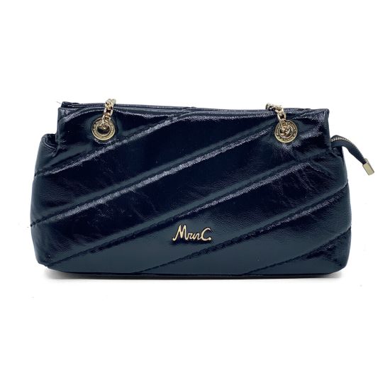 Сумка Marina Creazioni черная из стеганой лакированной кожи - фото 1, B6696 MC NERO LAK