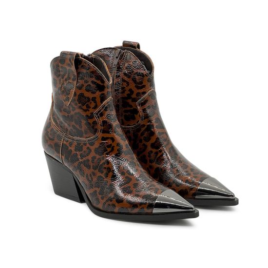 Ботильоны казаки MIMMU наплак принт &quot;леопард&quot; демисезонные - фото 8, M860M1 MIM LEO