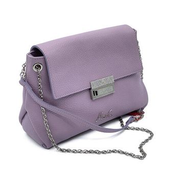 Сумочка Marina Creazioni лилового цвета кожаная - фото 2, B6227 MC LILLA