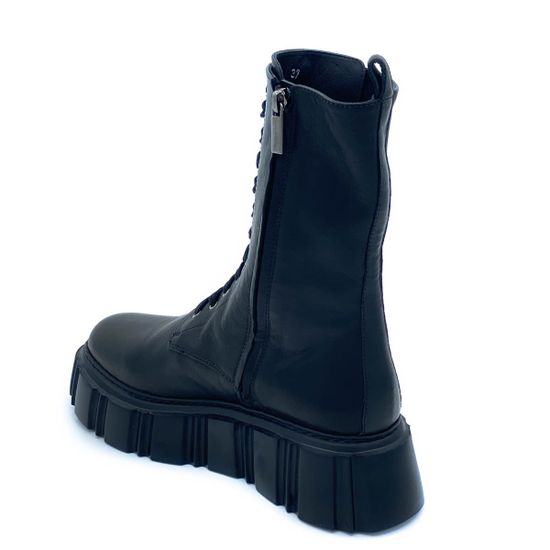 Ботинки 7AM черные кожаные демисезонные - фото 3, AM21928O 7AM
