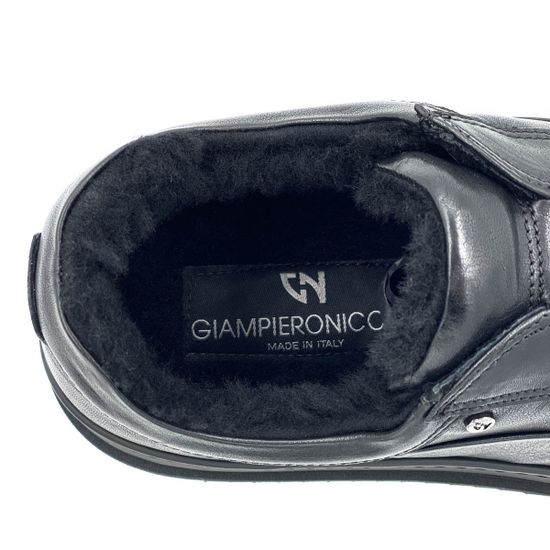 Ботинки Giampieronicola черные кожаные МЕХ - фото 7, 