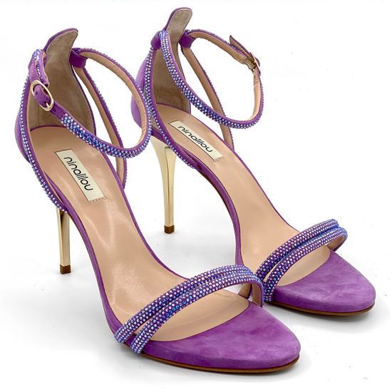 Босоножки Nina Lilou замшевые фиолетовые - фото 7, 251057F8 NL