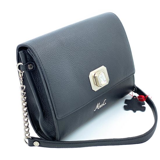 Клатч Marina Creazioni черный кожаный - фото 2, B5282 MC NERO