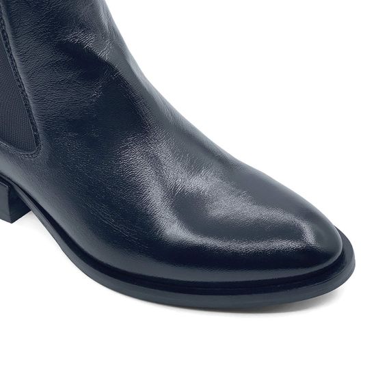 Ботильоны MIMMU черные лакированные кожаные демисезонные - фото 6, F558K4 MIM NERO