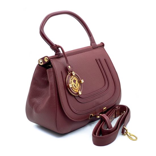Сумка Valentino Orlandi бордовая кожаная - фото 2, 26021 VO BORDO