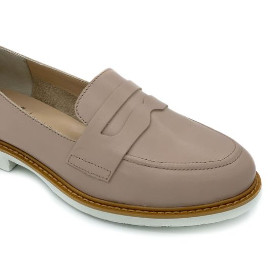 Лоферы Cover бежевые кожаные - фото 6, 