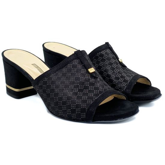 Сабо Giuseppe Mancini черные замшевые - фото 7, 