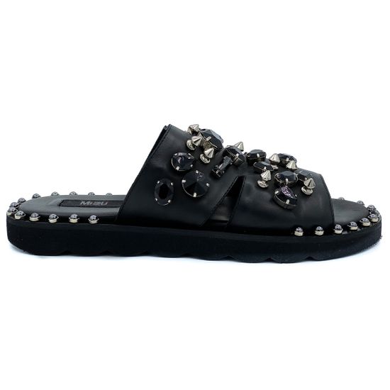 Шлепанцы Mimmu черные камни - фото 1, ONDAJ1 MIM