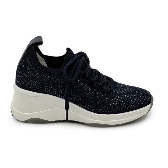 Кроссовки Francesco V синие текстильные со стразами - фото 1, T195 FV BLU