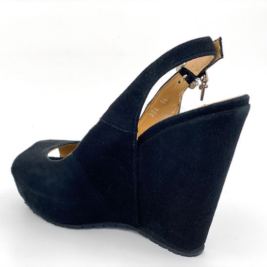 Босоножки Cesare Paciotti замшевые черные - фото 3, HHQD6 PA