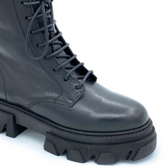 Ботинки Mimmu черные кожаные демисезонные - фото 5, ER5154 MIM NAPPA