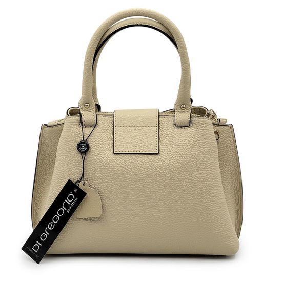 Сумка Di Gregorio бежевая кожаная - фото 3, 6002 DG BEIGE
