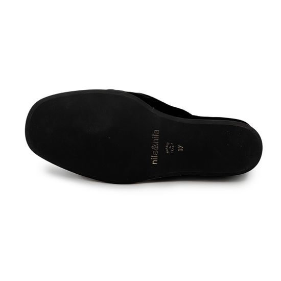 Сабо NILA NILA черные велюровые - фото 4, PERF08S NIL