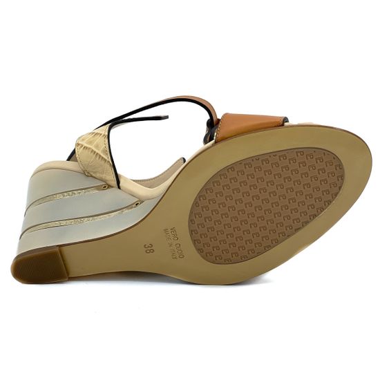 Босоножки Loretta Pettinari коричневые кожаные - фото 4, 