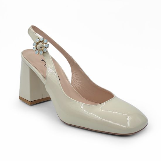 Туфли слингбэк Tiffi лакированная кожа бежевые - фото 2, TF50/70 TI BEIGE