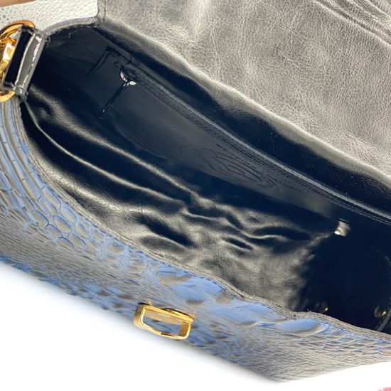 Сумка Marino Orlandi синяя крокодил - фото 6, 