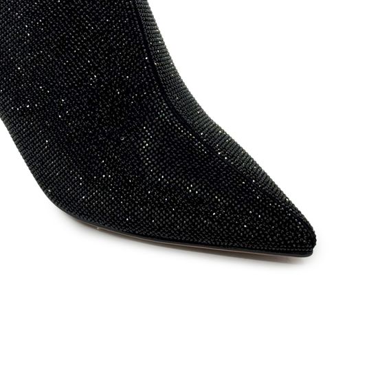 Ботильоны Tuffoni черные замшевые со стразами демисезонные - фото 6, 5625024VL TUF
